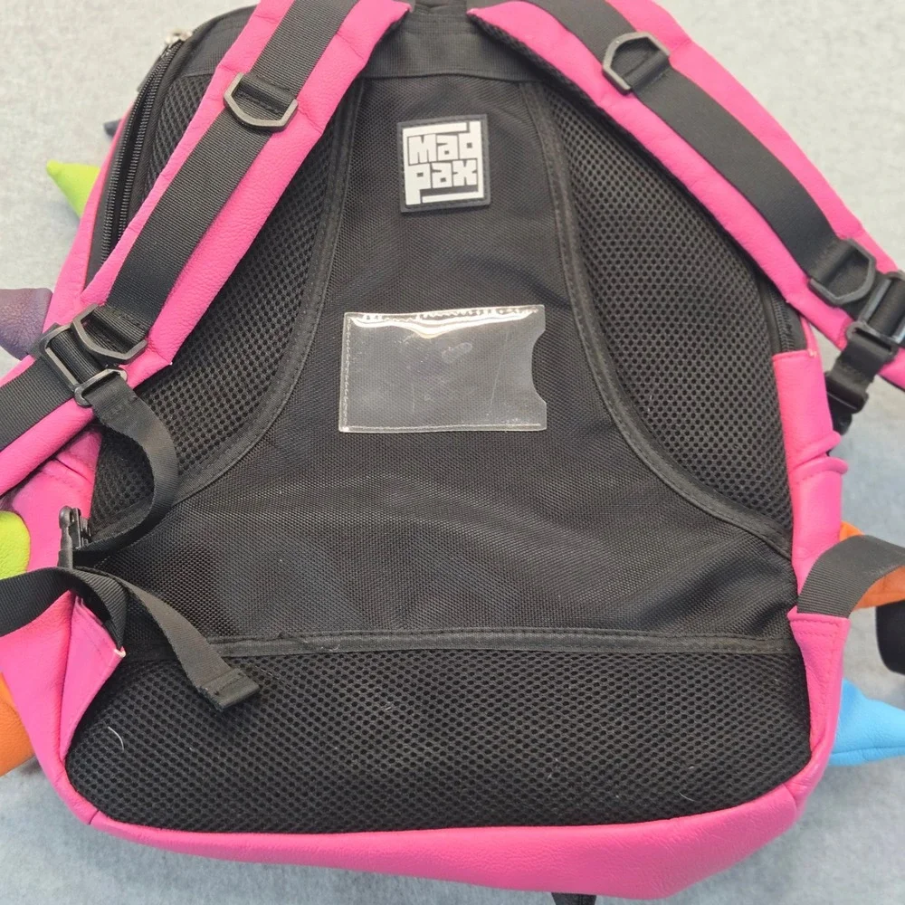 Madpax Spiketus Rex Pink Multi-Color 3D Spike Backpack Laptop Sleeve Bag